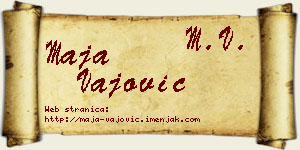 Maja Vajović vizit kartica